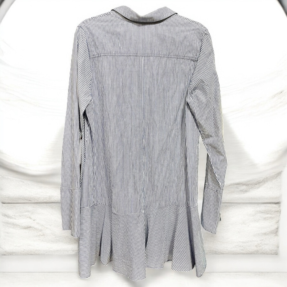 Women’s Free People blue stripe tunic blouse top - Picture 2 of 5